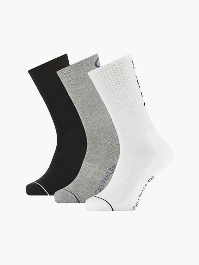 Calvin Klein Ruhák HU600076 | Calvin Klein Ribbed Crew Férfi Zokni Szürke